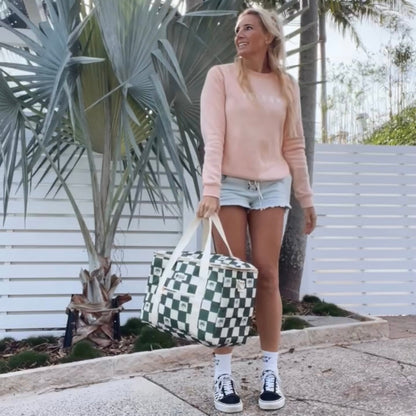 Cooler Bag-Large-Check Palm Kale