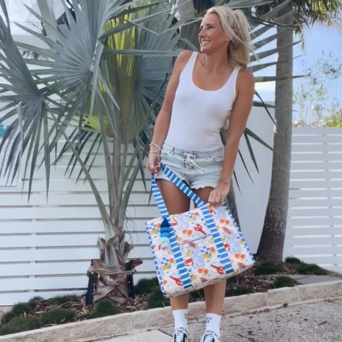 Striped Beach Bag-La Mer