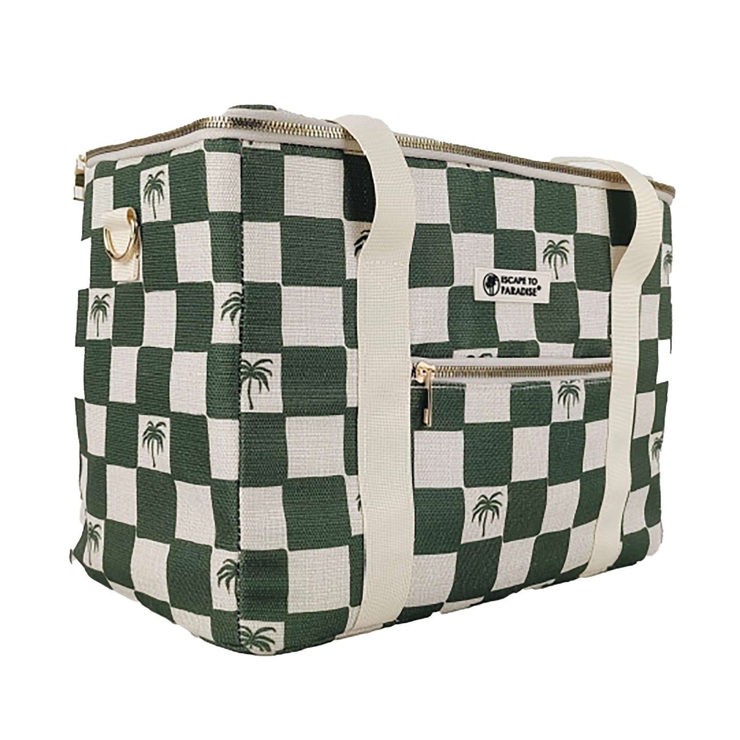 Cooler Bag-Large-Check Palm Kale