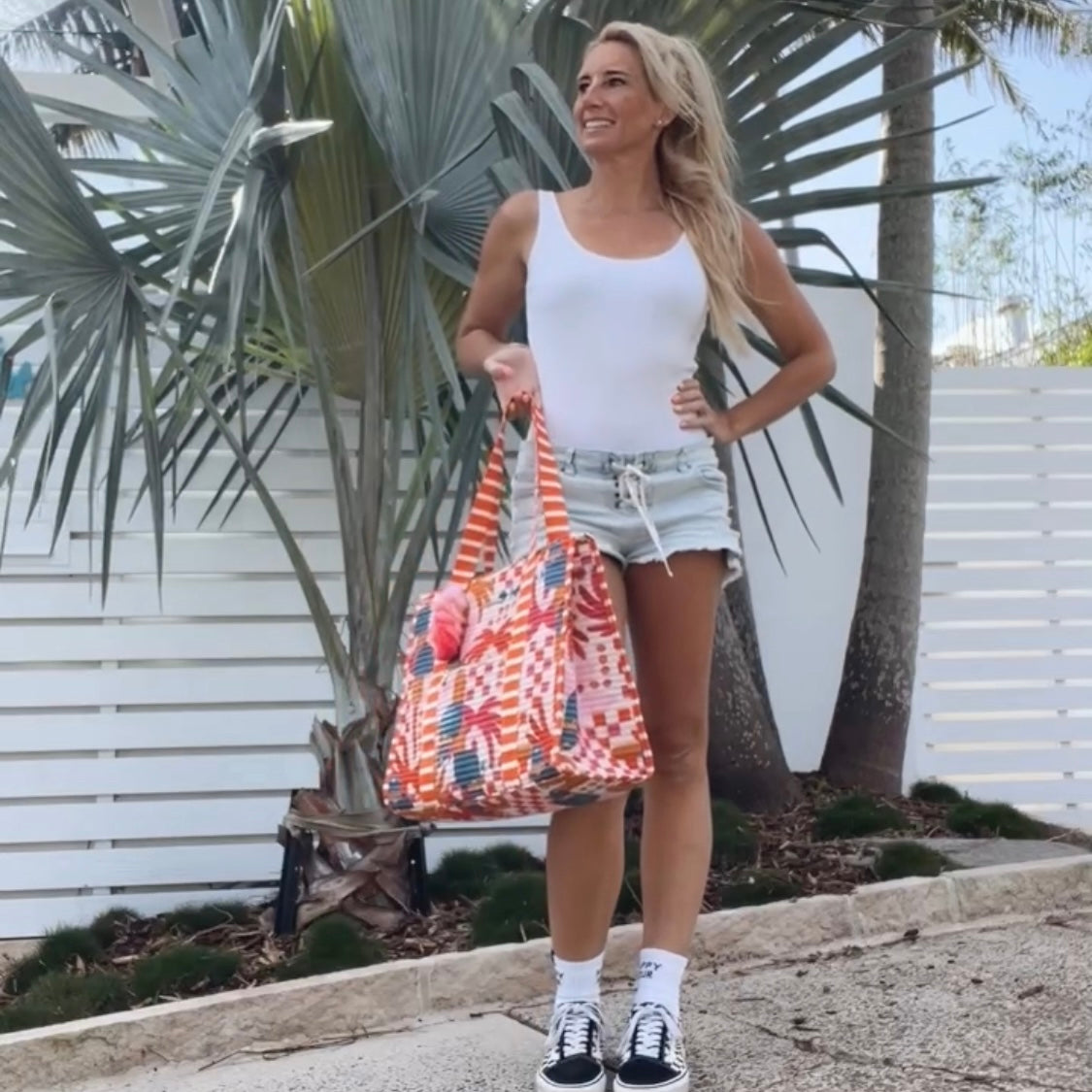 Striped Beach Bag-Bahamas