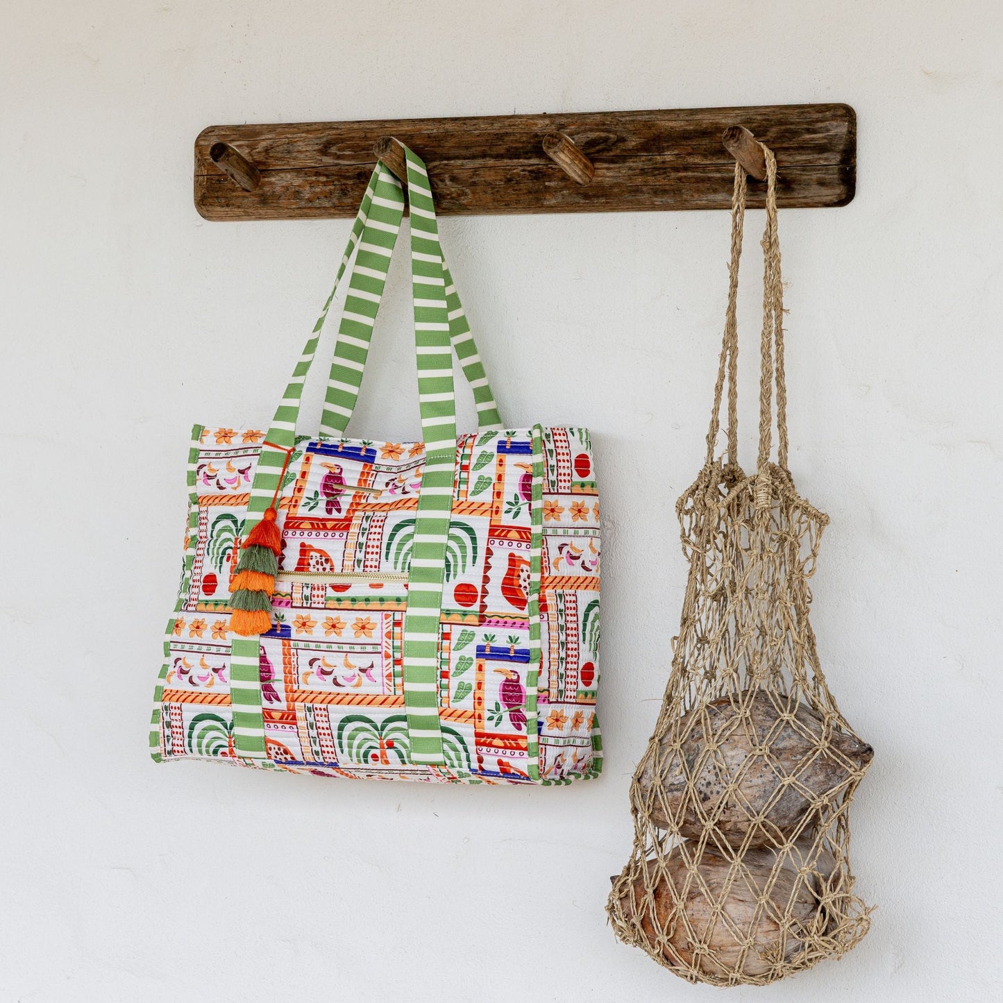 Striped Beach Bag-Jamaica