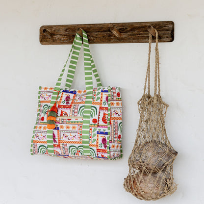 Striped Beach Bag-Jamaica