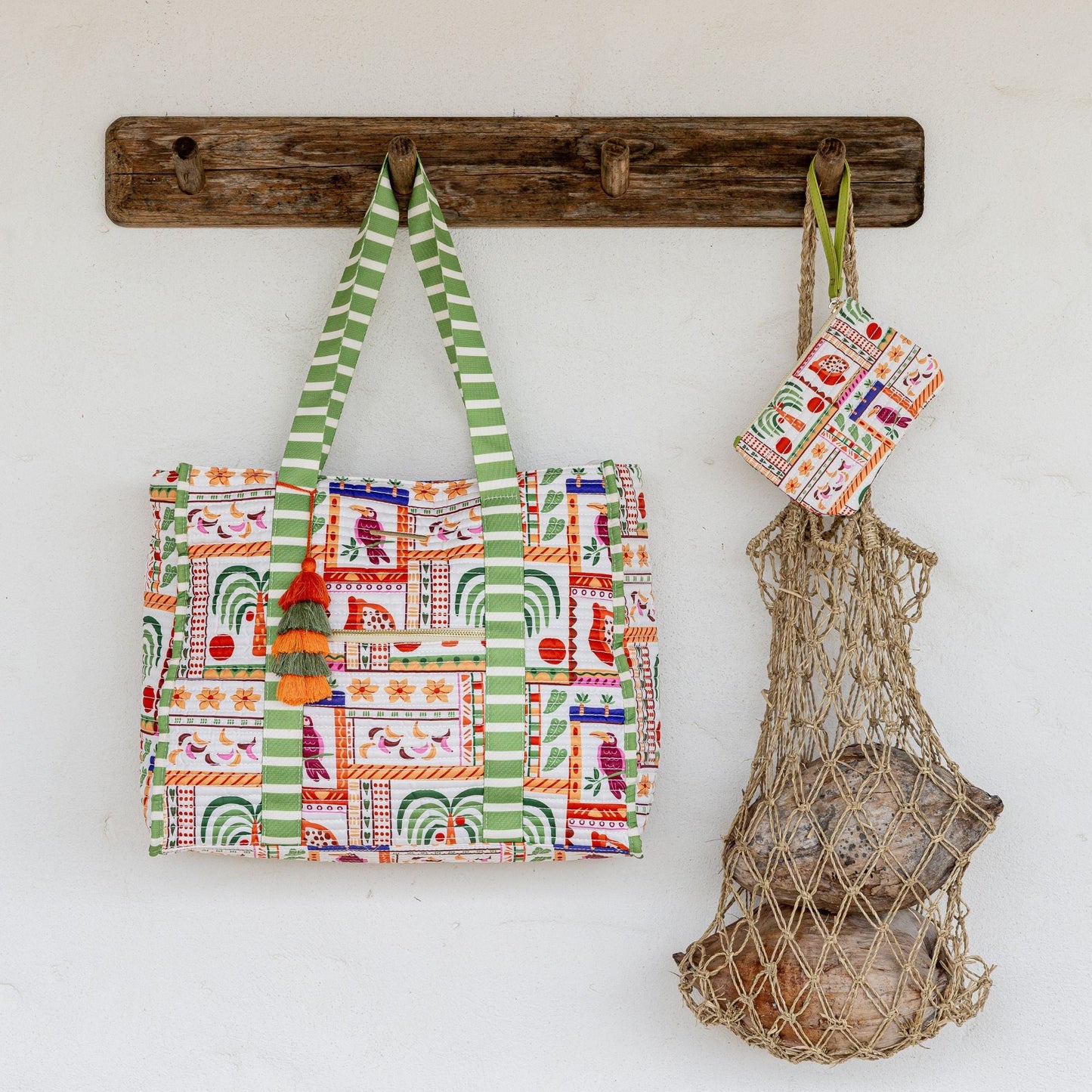 Striped Beach Bag-Jamaica