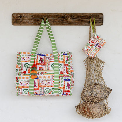 Striped Beach Bag-Jamaica