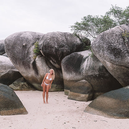 Triangle Bikini Set-Lovely Lavender