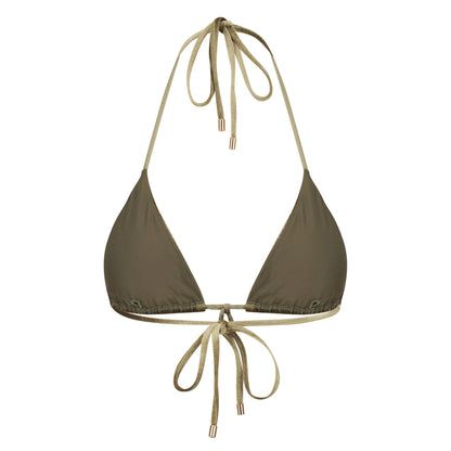 Triangle Bikini Top-Velvet Green