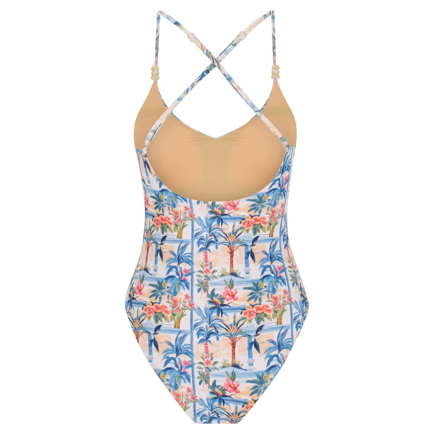 Cross Back One Piece-Positano Sun