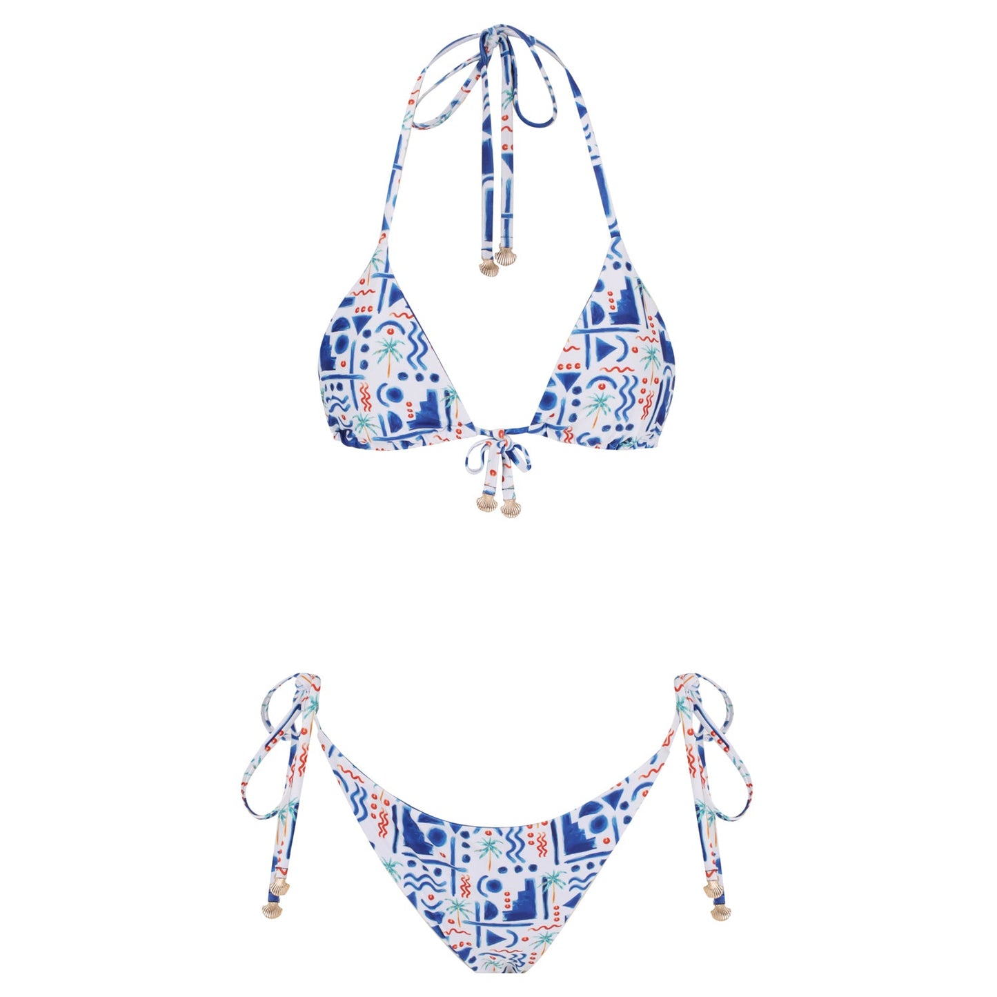 Triangle Bikini Set-Aegean Sea