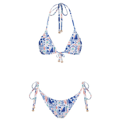 Triangle Bikini Set-Aegean Sea