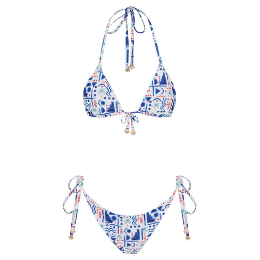 Triangle Bikini Set-Aegean Sea