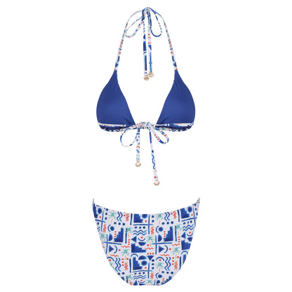 Triangle Bikini Set-Aegean Sea